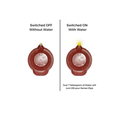 Water Sensor LED Diya - No Fire, No Smoke, No Oil – Just Radiant Light
