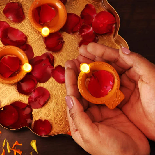 Water Sensor LED Diya - No Fire, No Smoke, No Oil – Just Radiant Light